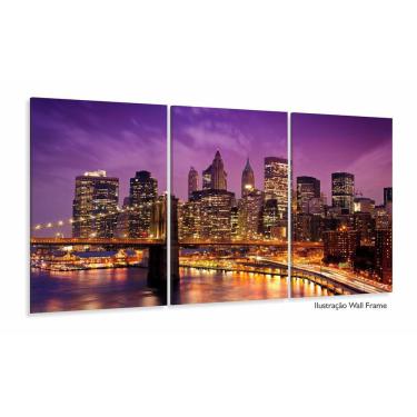 Imagem de Quadros Decorativos Nova York 120x60 3 peças em Tecido