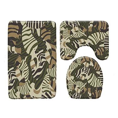 Imagem de Tapete de banho de banheiro com lantejoulas conjunto de 3 peças tapete de porta tapete de banheiro tapete antiderrapante capa de banheiro produtos de banheiro, 1050x, conjunto de 3 peças, 450mmx750mm