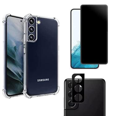 Imagem de Kit Capa Anti Impacto Compatível com Galaxy S21 FE + Película Privacidade + Película Câmera