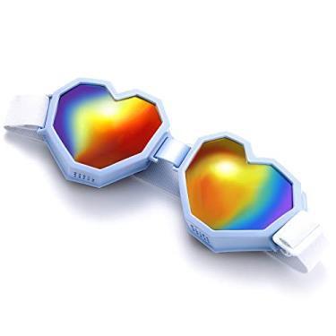 Imagem de Óculos de sol em forma de coração óculos de sol femininos de uma peça lente gradiente superdimensionada designer óculos óculos de sol feminino, 10, mostrar como imagem