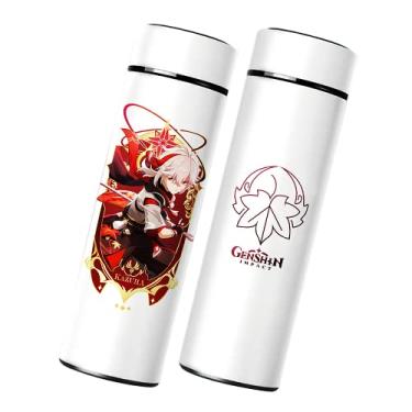 Imagem de Garrafa de água térmica Kaedehara Kazuha, Genshin Impact Sports Bonita garrafa de bebida isolada para casa escola viagens ao ar livre