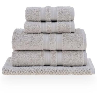 Imagem de Jogo de Banho Gigante 5 Peças Fio Penteado Algodão Egípcio - Buddemeyer