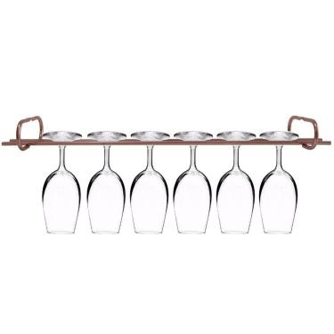 Imagem de Suporte Para Pendurar Taças 42cm Organizador Porta Taças Suspenso Rose Gold