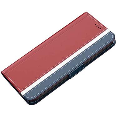 Imagem de HAODEE Capa de telefone de concha de fivela magnética, para Apple iPhone 12 Pro Max (2020) 6,7 polegadas imitação de couro Folio Flip Stand Case Wallet [porta-cartão] (Cor: Vermelho)