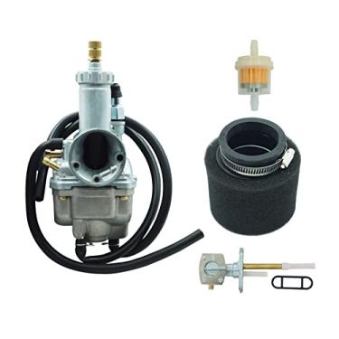 Imagem de Carburador para KAWASAKI BAYOU 220 KLF220 1988-1998, Bayou 250 KLF250 Carb 2003-2011 com filtro de ar e interruptor de válvula de combustível