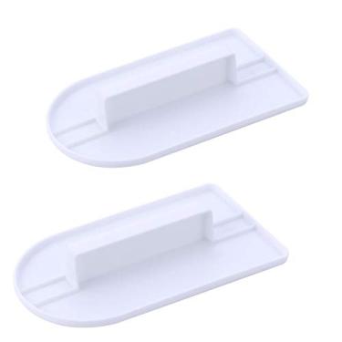 Imagem de 2 Pçs Creme Fondant Bolo Espátula Ferramenta de Tratamento de Superfície de Bolo Fondant Bolo Sc Ferramenta Mais Suave Acessórios de Cozimento Polidor Ferramentas de Decoração de Plástico Macio (Branco)