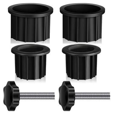 Imagem de AB1 Base de guarda-chuva de plástico resistente suporte de guarda-chuva redondo resistente ao clima peças de reposição de deck com parafusos M8 para jardim ao ar livre varanda AB1 (6 peças)