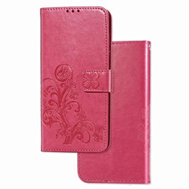 Imagem de BoerHang Capa para Huawei Nova 10 SE, capa de couro carteira flip com slot para cartão, couro PU premium, capa de telefone com suporte para Huawei Nova 10 SE (rosa vermelha)