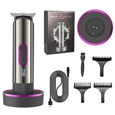 Imagem de Qudai Kit de corte de cabelo aparador de cabelo elétrico sem fio com 3 pentes guia Kit de corte de cabelo recarregável USB para cabeleireiros de salão de uso doméstico