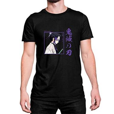 Imagem de Camiseta Demon Slayer Personagem Shinobu Kocho Cor:Preto;Tamanho:P