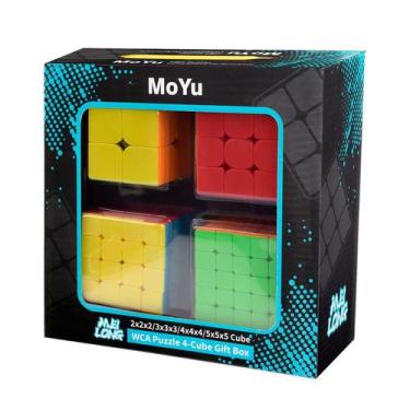 Kit Cubo Mágico Profissional MoYu 3x3 e 4x4 Carbon - Cubo Mágico - Magazine  Luiza