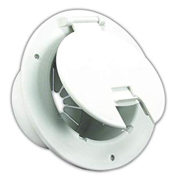 Imagem de JR Products 541-2-A Cabo Elétrico Redondo Deluxe Branco Polar com Parte Traseira
