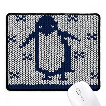 Imagem de Mousepad com estampa de ilusão nórdica de pinguim, borda costurada, tapete de borracha para jogos
