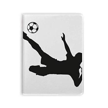 Imagem de Caderno esportivo com silhueta de futebol americano, capa de chiclete, diário de capa macia