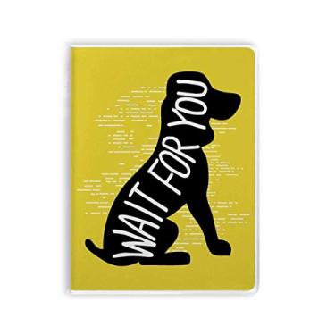 Imagem de Caderno de capa macia com silhueta de animal de cachorro preto