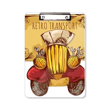 Imagem de Placa de suporte para cartão de transporte de carro retrô vintage Grã-Bretanha, Reino Unido, pasta, bloco de escrita A4