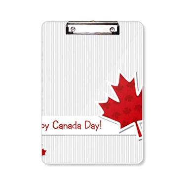 Imagem de Bloco de notas Happy Canada Day Vertical Grain Maple Leaf Clipboard Pasta, bloco de notas A4