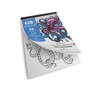 Imagem de Bloco de Papel Ilustração por Diego Alcenso Lemos A4 180gr 28 Folhas Cis