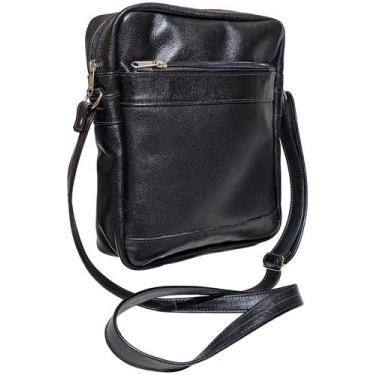 Imagem de Bolsa Shoulder Bag Masculina Em Couro Alça Transversal Com Divisorias