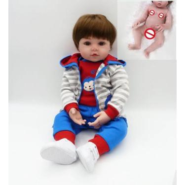 Bebê Reborn Menino 100% Silicone + Mamadeira Urso - Milk Brinquedos -  Boneca Reborn - Magazine Luiza