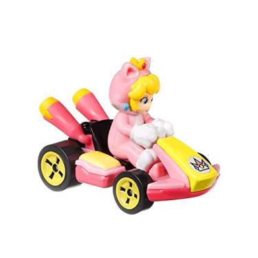 Imagem de Cat Peach Hot Wheels Mario Kart - Mattel Gbg25-grn13