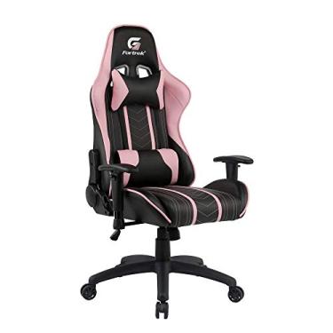 Imagem de Fortrek Black Hawk Cadeira Gamer, Preto/Rosa, 70 x 59 x 132 cm