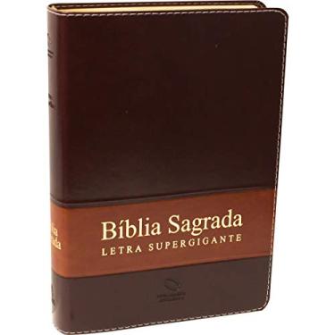Imagem de Bíblia Sagrada Letra Supergigante com índice - Capa Marrom: Nova Almeida Atualizada (NAA) com Letras Vermelhas