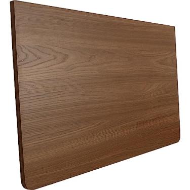 Imagem de HAYONIK, Mesa Dobrável Para Parede, 80x44cm, Carvalho Munique, Suporte Dobrável em Aço Inox, MDF 15mm, Suporta até 45Kg - MDR 800