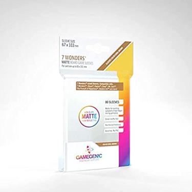 Imagem de 2 Packs Gamegenic Matte Board Game Sleeves 80ct 7 Wonders Size Card Sleeves Individual Pack