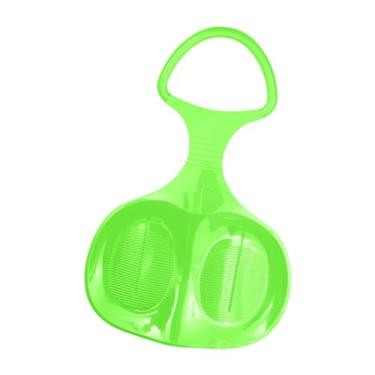 Imagem de Colaxi Trenó de neve, trenó de grama em declive, trenó deslizante de areia, durável com alça, trenó tobogã grande trenó de neve para crianças e adultos, Verde