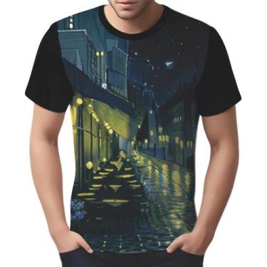 Imagem de Camisa Camiseta Van Gogh Releitura Café No Terraço À Noite 1 - Enjoy S