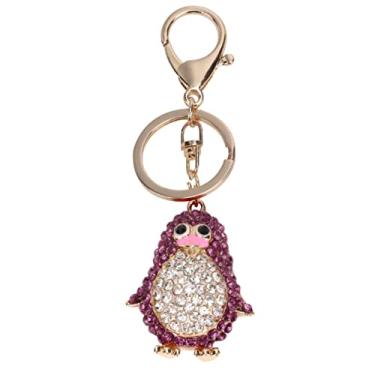 Imagem de VALICLUD 1 Unidade chaveiro decoração pingente de bolsa de mulher bolsas da moda bolsa da moda bolsa de cristal porta-chaves carro decorar acessórios liga Azusa roxo