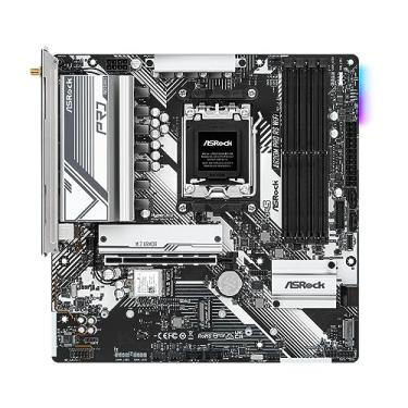 Imagem de ASRock A620M PRO RS WiFi: Placa-mãe Micro ATX AMD Socket AM5, Suporta Ryzen 7000 Series, DDR5 7200+ MHz, PCIe 4.0 x16, HDMI, DisplayPort