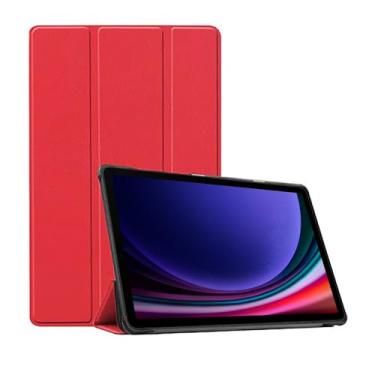 Imagem de Capa Case Smart Para Galaxy Tab S9+ (Tela 12.4") - C7 COMPANY (Vermelho)