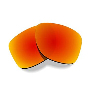 Imagem de Littlebird4 Lentes de reposição polarizadas premium de 1,5 mm para óculos de sol Oakley Gauge 8 M OO4124-xx57 (57 mm) - Multiopções (espelhado vermelho fogo)
