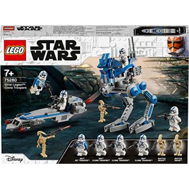 Imagem de LEGO- Star Wars TM Clone Trooper della Legione 501 Walker AT, BARC Speeder e Droidi da Battaglia, Set di Costruzioni, Multicolore, 75280
