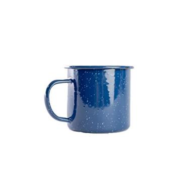 Imagem de Caneca de esmalte – Canecas de acampamento ao ar livre – ideal para café da manhã cedo ou bebidas frias – Caneca de café – 473 ml (azul-marinho)