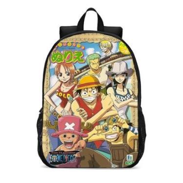 Imagem de Mochila Escolar Infanto Juvenil Anime One Piece Bando Piratas Lançamento 0324-Unissex