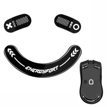 Imagem de MOSHOU Patins de mouse com bordas curvas arredondadas compatíveis com Razer Viper V2 pro Gaming Mouse Feet, sola super rápida, suave e durável, kit de atualização de mouse profissional (preto)