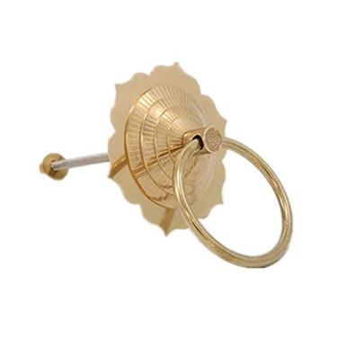 Imagem de Fivela de porta de madeira vintage puxador de cobre puro fácil de instalar maçaneta de porta acessórios de ferragens de decoração de casa, bronze, 12 cm (latão 12 cm)