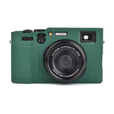 Imagem de MUZIRI KINOKOO Capa de silicone para câmera Fujifilm X100 VI, capa protetora de borracha macia Fuji X100 VI, antiderrapante e antiarranhões - verde