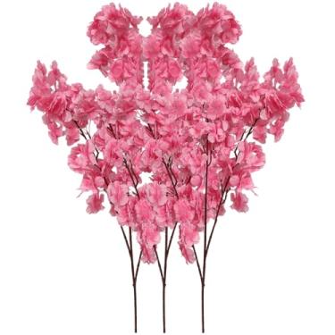 Imagem de Kit 3 Hastes Flor De Cerejeira Artificial Japonesa Decoração (Rosa Bebe)
