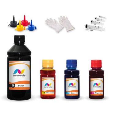 Imagem de Kit 4 Tinta Para Lexmark S505 105BK e 100 800mL - Toner Vale
