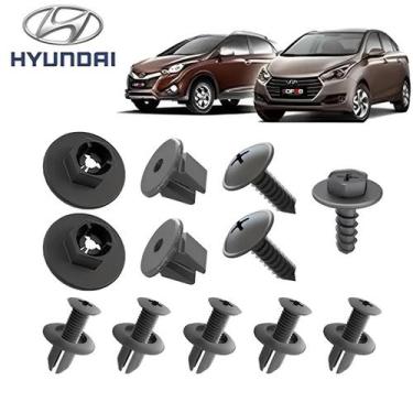 Imagem de Kit 12 Grampos Parabarro dianteiro HB20 HB20X 2012 a 2019 - DFEB