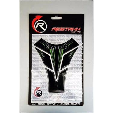 Imagem de Modelo Tankpad Kawasaki (preto Com Verde) - Resitank
