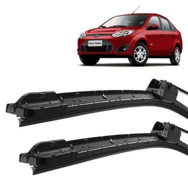 Imagem de Par Palheta Limpador ParaBrisa Fiesta Rocan 2002 03 04  Silicone - SW 