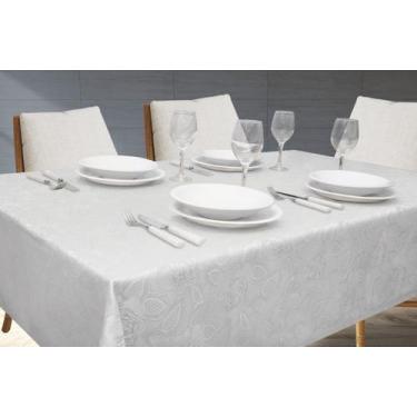 Imagem de Toalha de Mesa Jacquard 100x100 Admirare, Branca