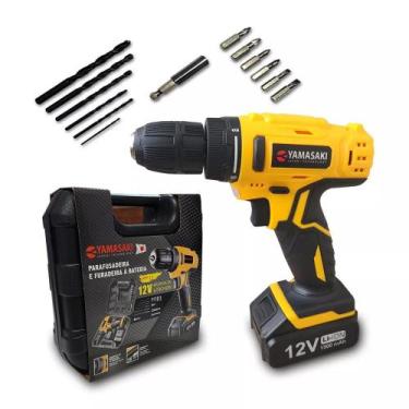 Imagem de Parafusadeira Furadeira A Bateria Bivolt Kit Maleta - yamasaki, Bivolt