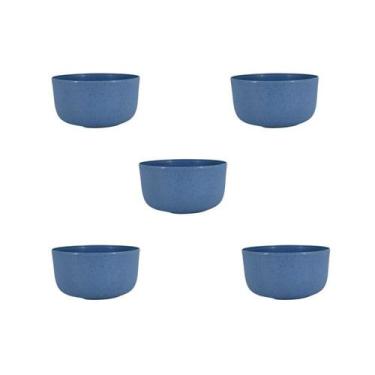 Imagem de Kit 5 Cumbuca Tigela Bowl Caldo Sobremesa Sopa Sorvete Fibra de Trigo 