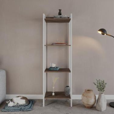 Imagem de Estante para Livros Industrial Aço Multiuso 4 Prateleiras 146cmx45cm A